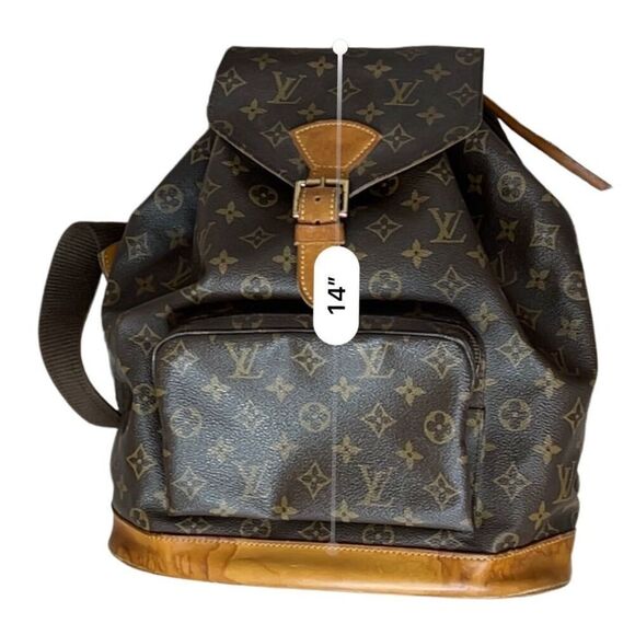 Louis Vuitton Montsouris Large Backpack Unisex Monogram Canvas 12W‎ x 5D x 14H - Picture 5 of 15